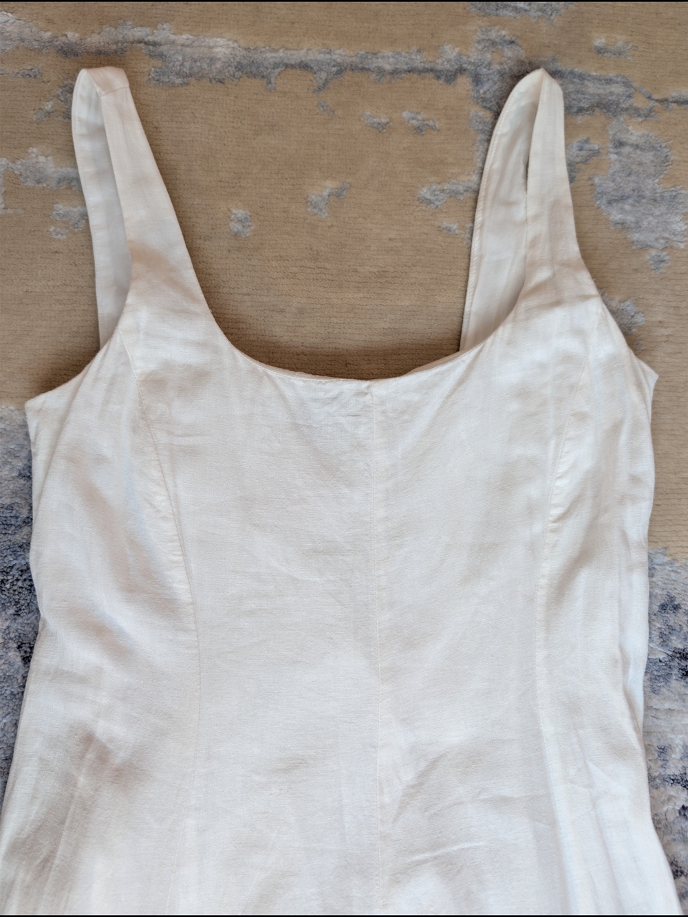 GAP White Sleeveless Linen-Blend Maxi Dress - Picture 7 of 11